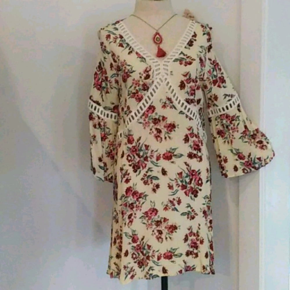 NWT KORI BRAND BOHO FLORAL TUNIC DRESS